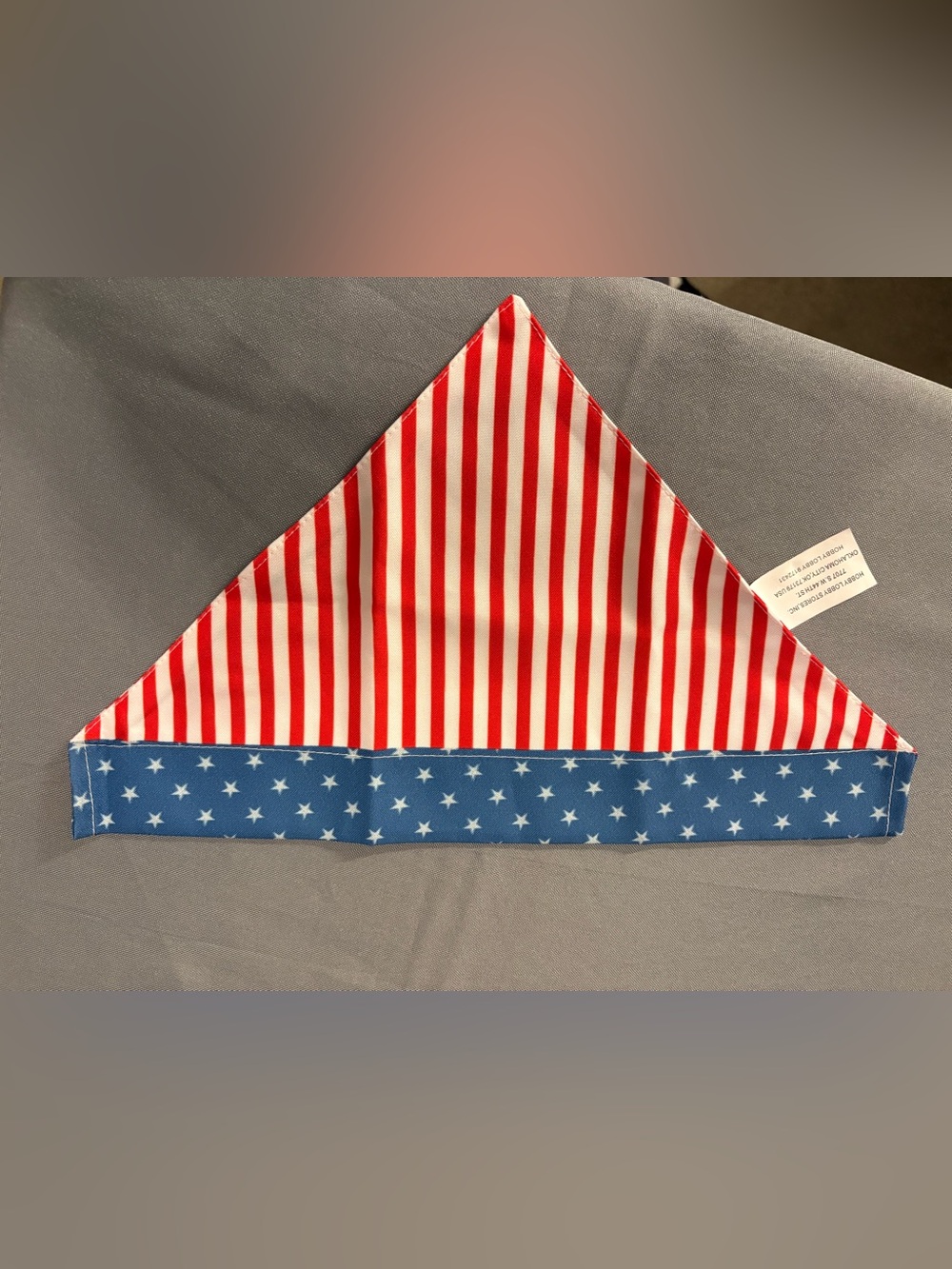 Pet Patriotic Red & Blue Flag Over the Collar Dog Bandana